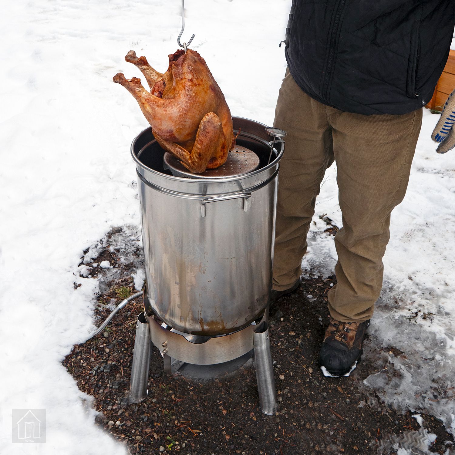 Do not overfill your a turkey fryer