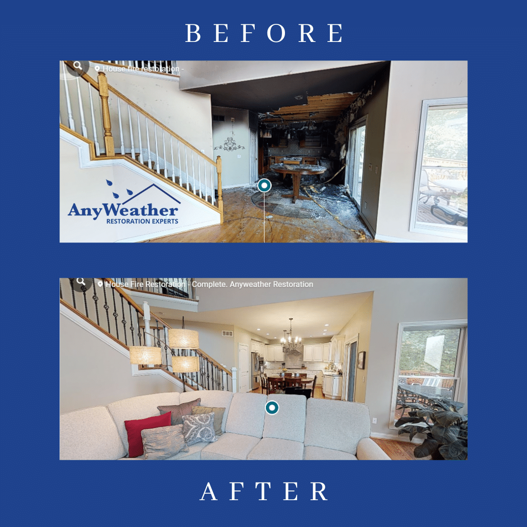 Example of our Fire Damage Restoration Services